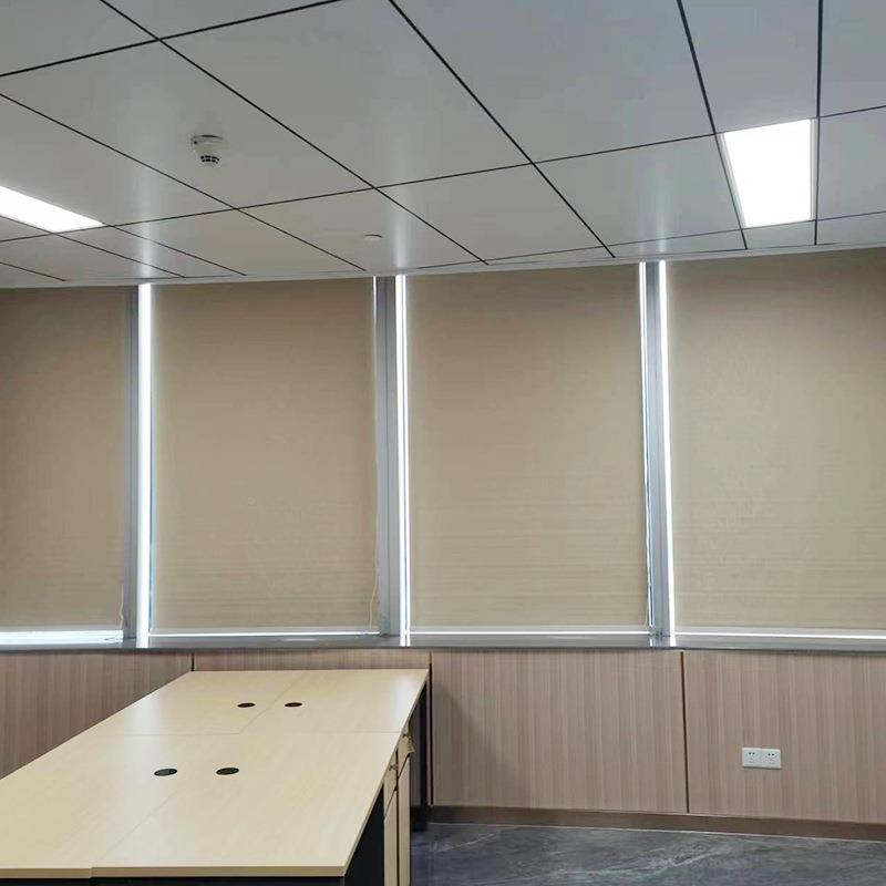 酒店公室全光卷帘成升降卷帘品窗帘麻卷帘180料隔热办遮防晒遮光