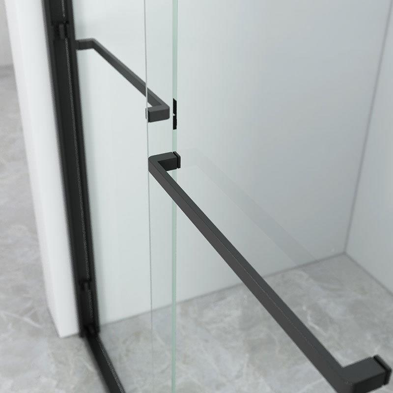 一字型淋家浴房隔断生卫间洗房用干湿分离USP玻璃澡推拉双移门浴