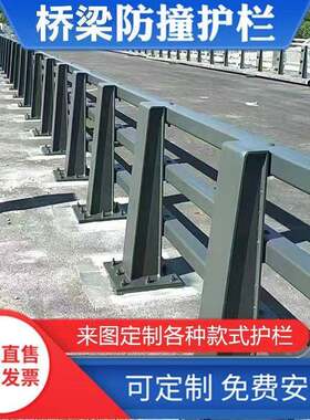 桥梁防撞护栏河道光景观栏公路道灯不锈复合管PX016立钢柱人行路