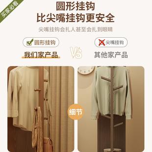 实木全可身镜落地镜家用卧室转移动试衣镜子带旋挂架一体衣RAS穿