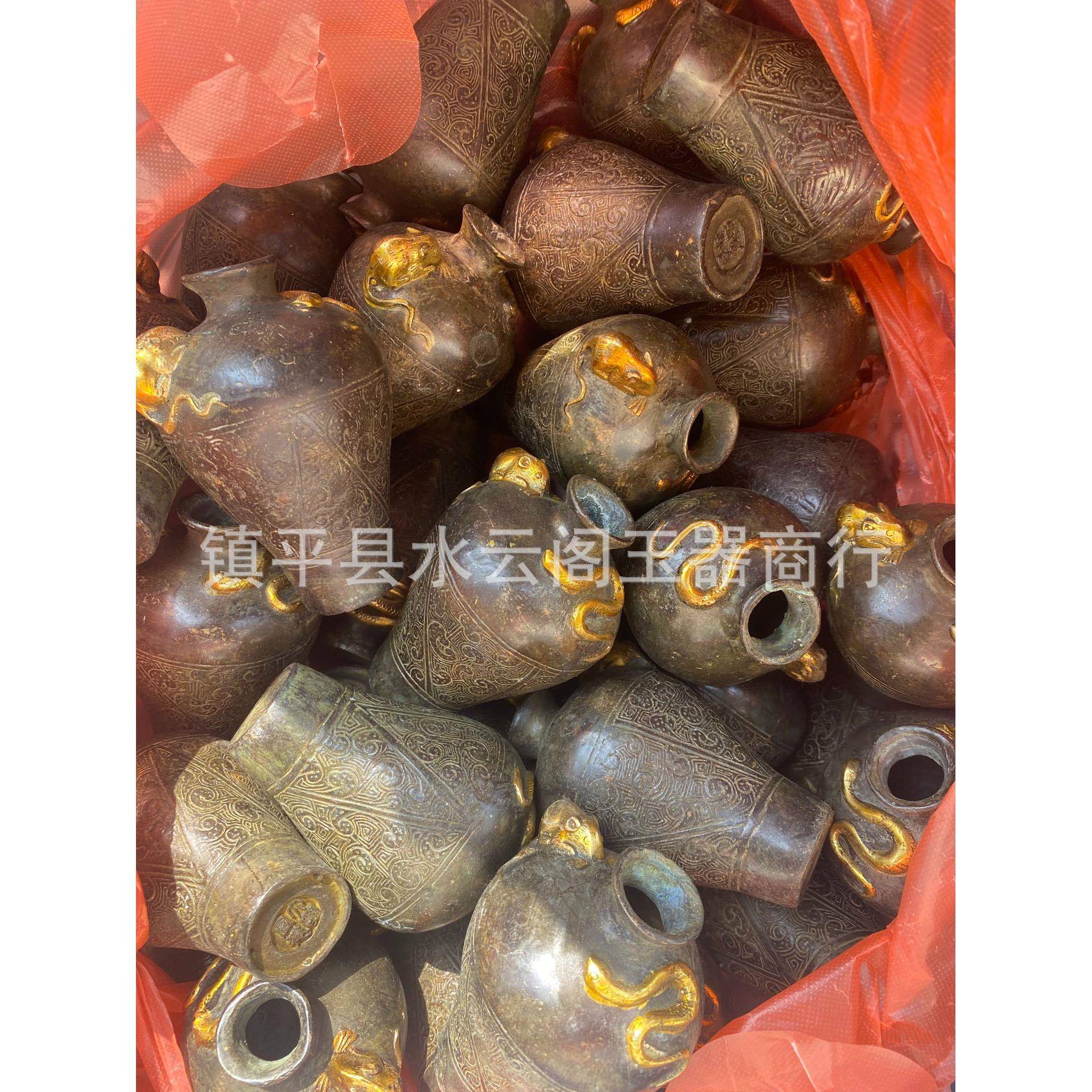 仿古SDR001铜器杂件复古仿铜器青大鼠肚蛇子瓶子望成龙工艺品花瓶