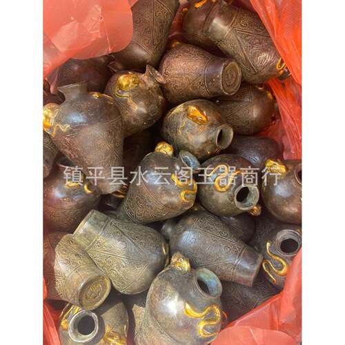 仿古SDR001铜器杂件复古仿铜器青大鼠肚蛇子瓶子望成龙工艺品花瓶