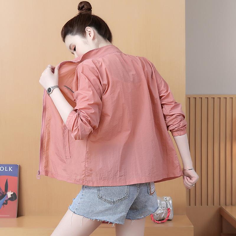 大码衣女JYN士防晒薄套款外2季025夏新款百搭防晒服防晒开衫冰丝