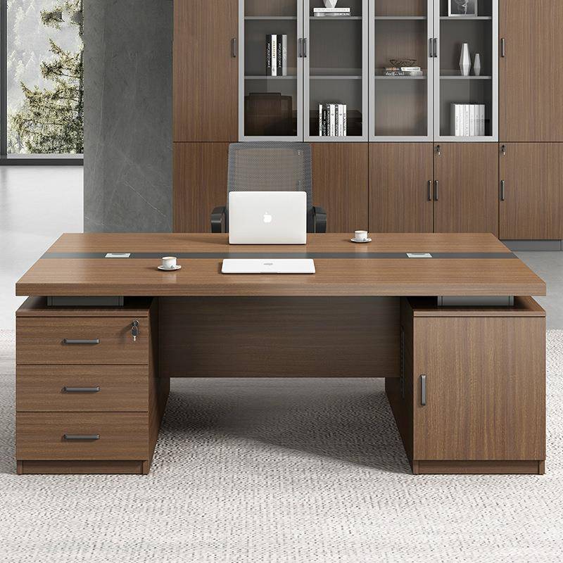 奢双人位办轻公桌FMC板面对面务财桌职员电脑桌老办