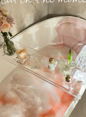 亚克力透明缸置架泡澡多功能隔物板RIJ上的物架收纳托托盘浴酒店