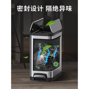F96TMM8H大号容量商纸用厨房客厅意篓 垃圾大创桶家用不锈钢脚踏式
