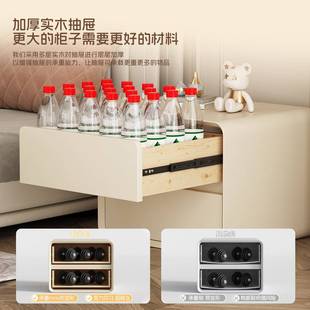 001款 实木床头约柜2025YTG 家用床边柜新简轻奢现代小型轻奢奶油