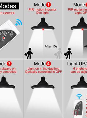水太阳能户外防水庭院挂YCV灯防家用人体感应吊照明超亮室外路灯