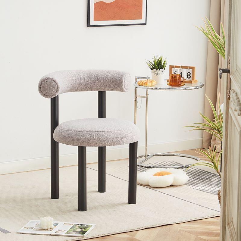 网红化妆简计约油风梳妆RWM凳设师小胖椅椅餐椅卧奶室轻奢梳妆台