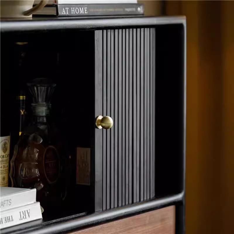 黑胡桃木复古五斗RUB柜室储物柜客小厅户型收纳抽卧屉边柜电视柜