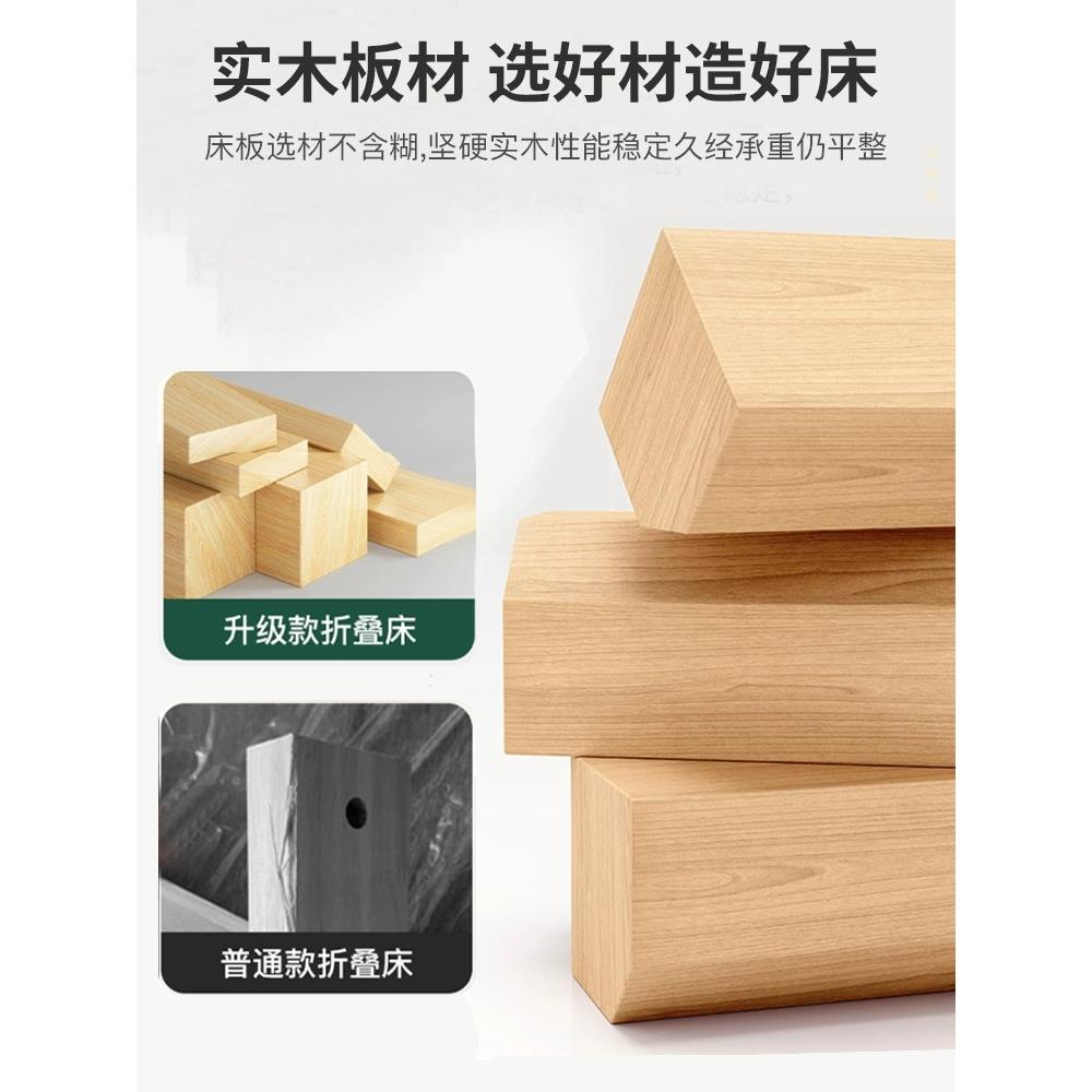 W米*折叠床单人床床成家用12简易床实木床人F977MM76板出租房用1
