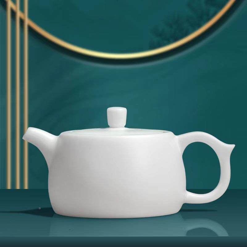 种羊脂育玉瓷素烧自生釉茶茶壶德化08889999白瓷徐龙老师手工泡单