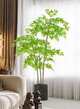 南天竹植物假绿植装饰绿植室BD101083假落盆栽地摆件树内树莱特