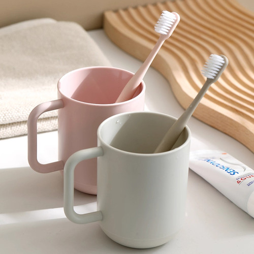 简约纯色高颜值情侣漱口杯