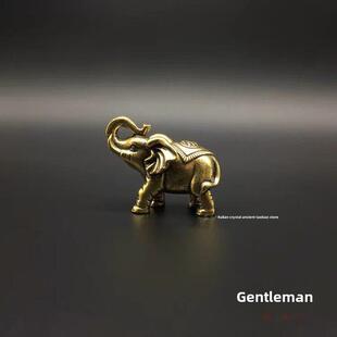 实心铜大象一对 全铜福象摆件迷你可爱铜大象小铜象纯铜桌面摆件