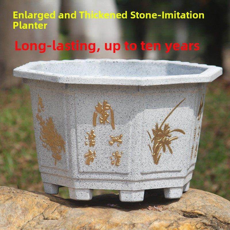 特大型古董加厚大直径树脂花盆庭院大厅盆景铁树果树八角形大花盆,鲜花速递/花卉仿真/绿植园艺,花盆,淘宝优惠券,粉丝福利购,淘宝优惠卷