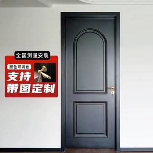 定制法式覆古木门室内门实木门卧室门房间门实木多层烤漆门静音门
