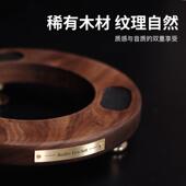 实木Harman琉璃2 4水晶45音响底座黑胡桃木减震防滑桌面支架