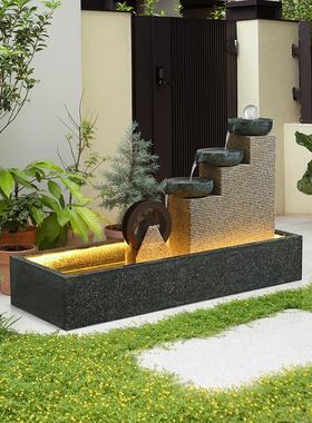 工厂定制天然石材阳台鱼塘庭院景观室外循环水特色室内喷泉流水装