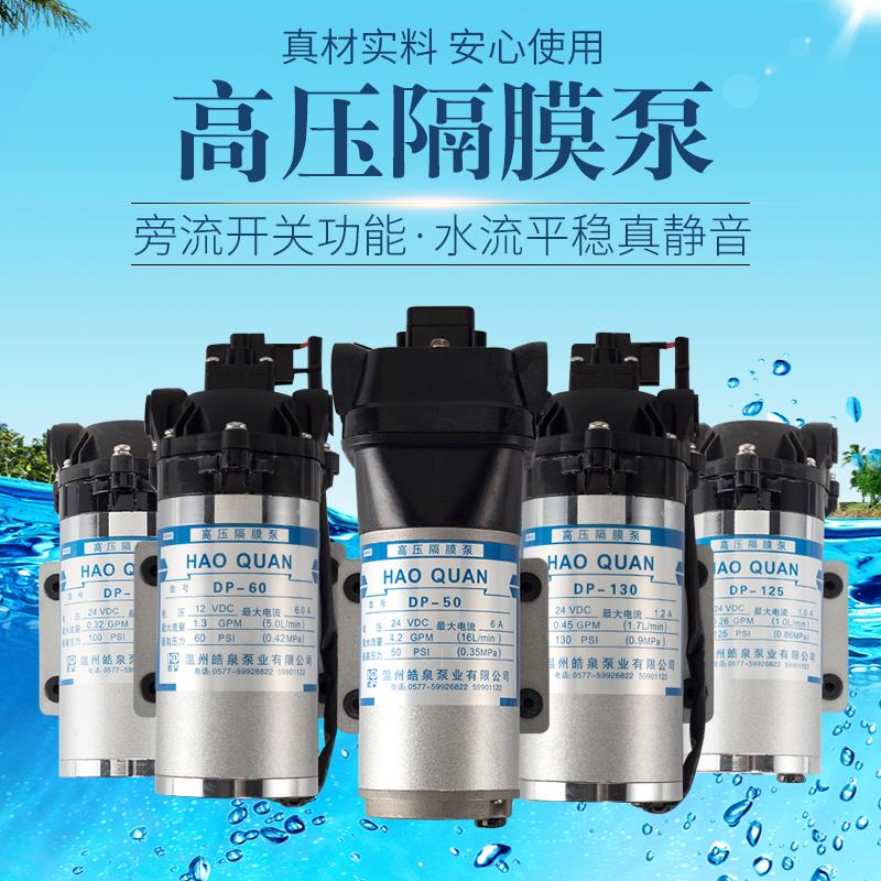 微型高压隔膜泵DP-35/50直流12V24V自吸泵加压喷雾泵增压泵洒水泵