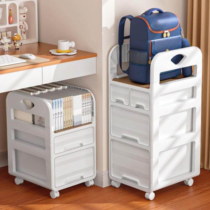 书包置物架可移动小推车落地书本收纳层架桌下多层学生放文具收纳,收纳整理,整理架/置物架/收纳架,淘宝优惠券,粉丝福利购,淘宝优惠卷