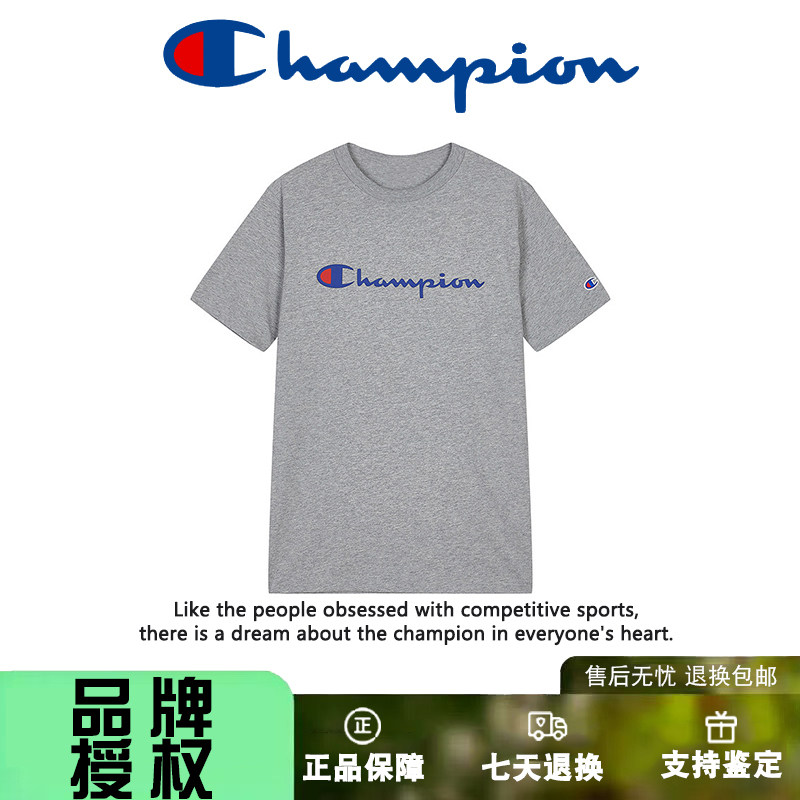 日版champion冠军男女情侣短袖t恤夏季新款经典运动圆领潮牌半袖图片