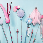 长杆飘逸仙女棒猫咪羽毛逗猫棒铃铛逗猫杆互动耐咬逗猫棒猫咪玩具