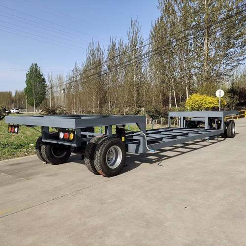 10吨下沉式骨架车框架拖车机械搬运货物运输物料工具车厂家现货