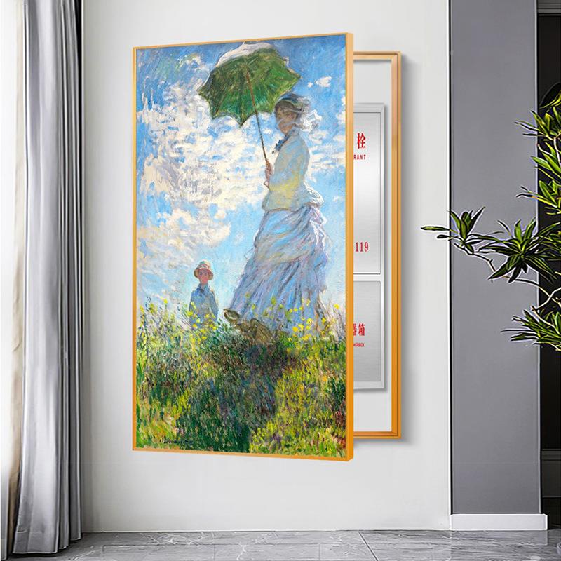 莫界奈饰日画油画玄装关挂画出印象走莫奈廊过道壁画世名画客厅电