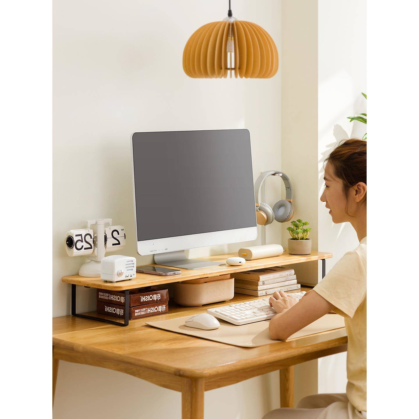 电脑架面显示器抬高HBG桌支架笔记底置座办公室显示本屏收纳物架