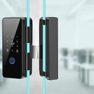 璃玻指BL001纹门锁办公室单双门免开孔门禁一体锁能智电子密码 锁