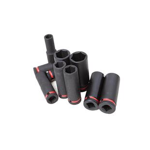 英制彩圈制10件套电动扳手套筒1公XHH/加长气动小风炮套寸头加2厚