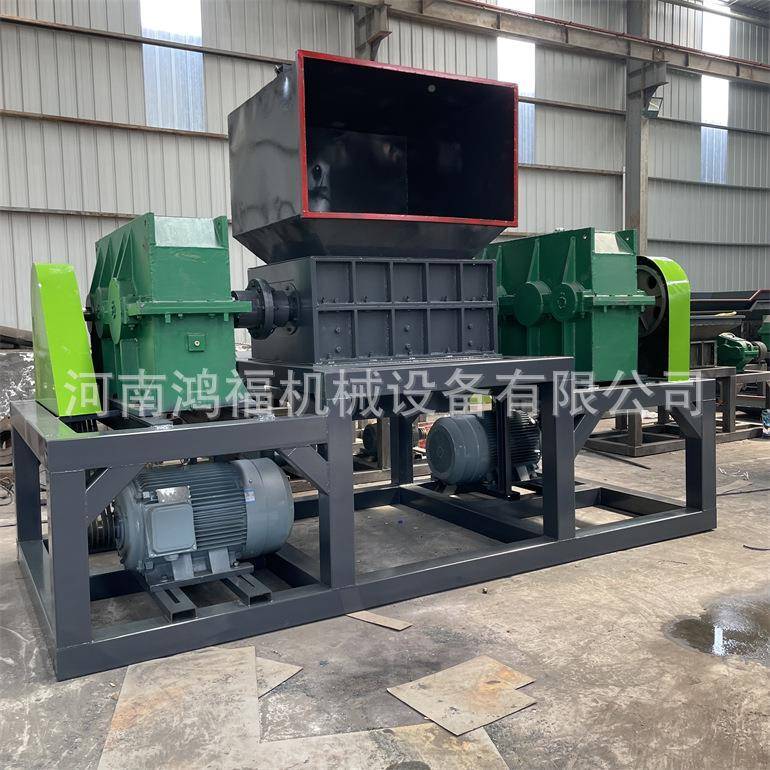 大型双轴环旧保撕机废铁桶旧家板具粉碎设碎多种型号备双轴铝破碎