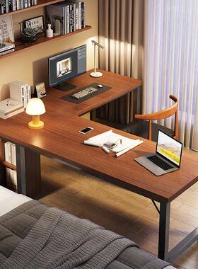 转DNZ01761角电桌式简台桌约办公桌家脑用L型书卧室简易写字桌桌