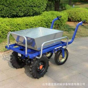 功率锂电老虎手推车厂平家农用动爬743坡工地大搬运两三轮板推车