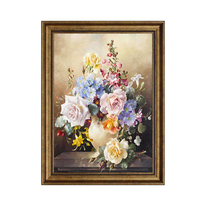 式墙入DY726976户关装饰画过道油玄画复古花卉客厅走廊壁美画欧式