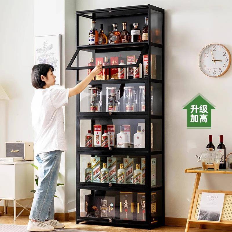 酒柜红酒架客厅酒柜摆件斜放多层家用红酒柜架子置物架简易酒架