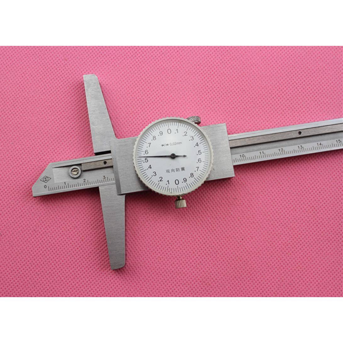 正宗带表深度尺带表深度游标卡尺200mm00MM精度0.02MM