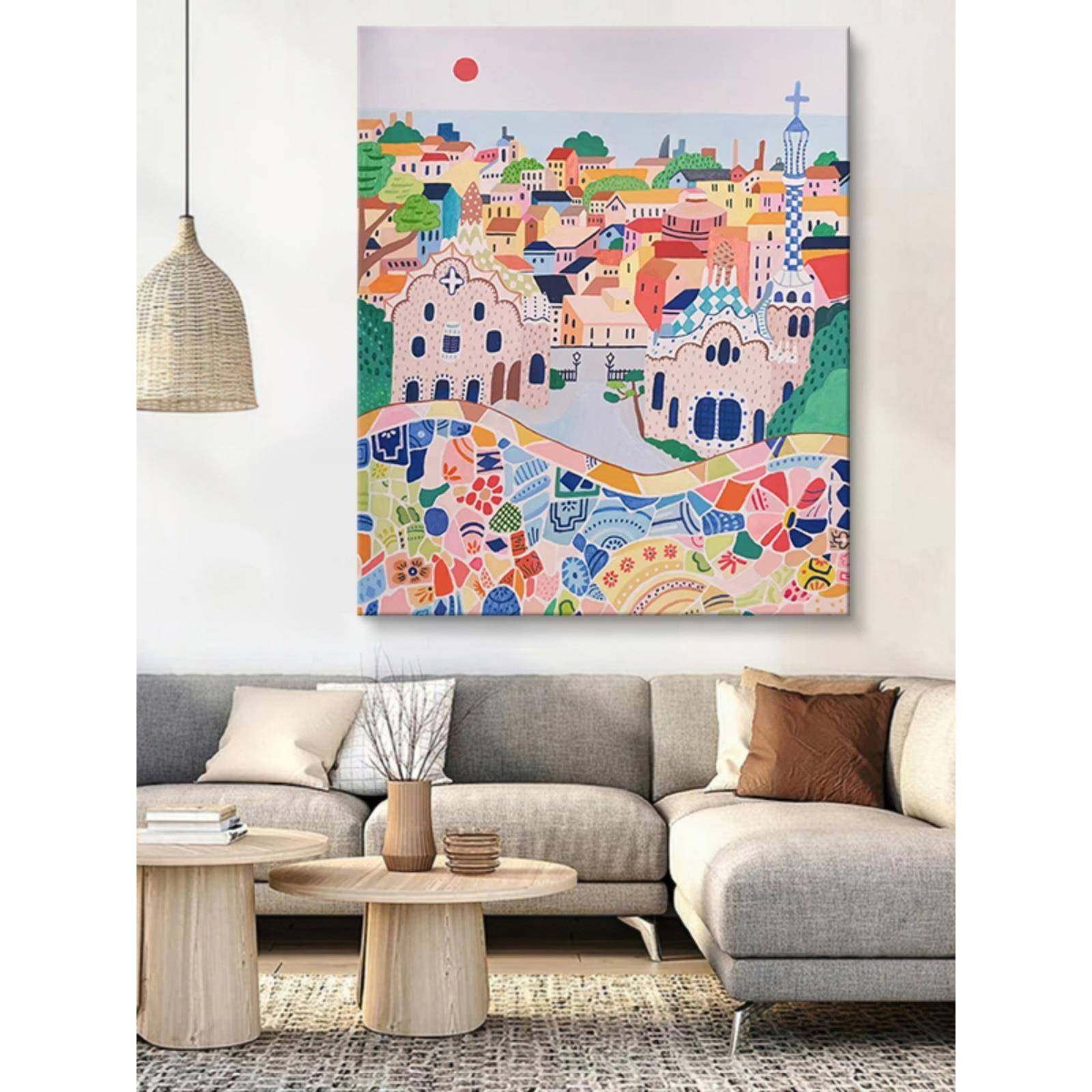 马蒂PZN画绘油画玄关手彩色装饰现代简约客厅餐厅抽象艺术斯无框