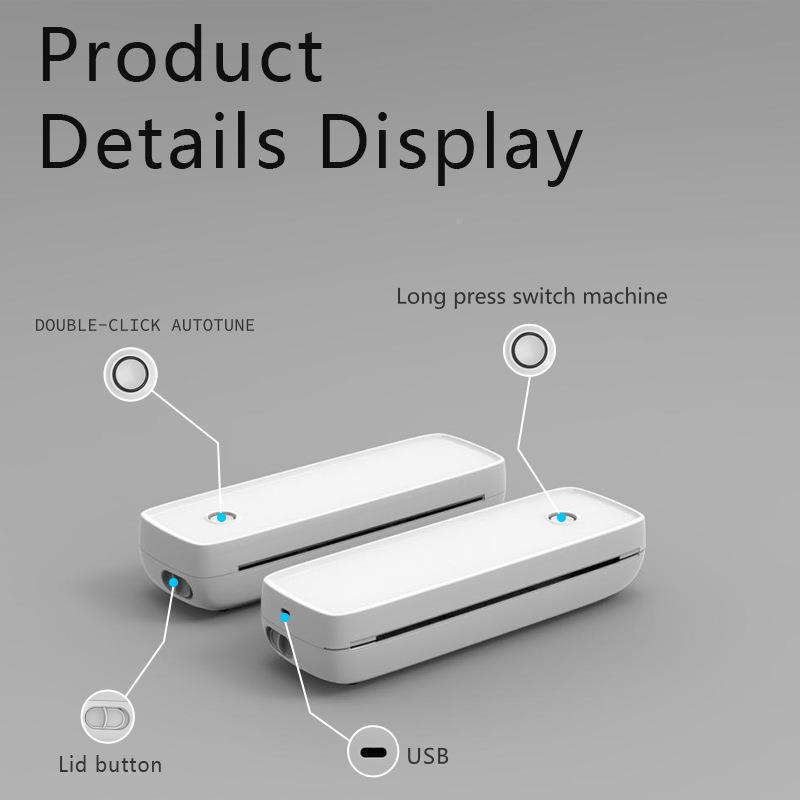 Miniprite白色A80/nr打印机小型家用A机4热敏印无线可连打手机打