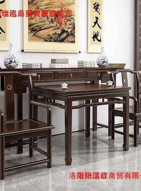 农村中堂六件套AAC实木新桌中式仙桌约条案供八奉佛台家用条简几