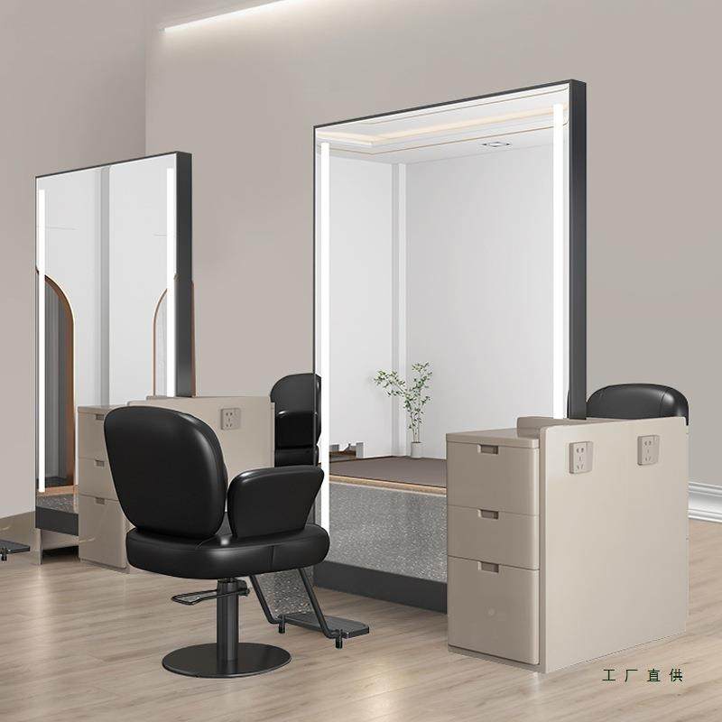 新款网单红理发店镜双面美发镜体子发SCN廊专用带灯一落地柜剪发,电子元器件市场,其它元器件,淘宝优惠券,粉丝福利购,淘宝优惠卷