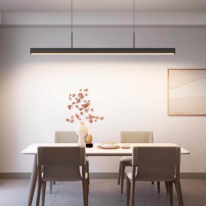一字餐厅吊极灯现代简约餐厅灯498吧茶室办公室台厅简长条餐桌饭,家装灯饰光源,智能吊灯,淘宝优惠券,粉丝福利购,淘宝优惠卷