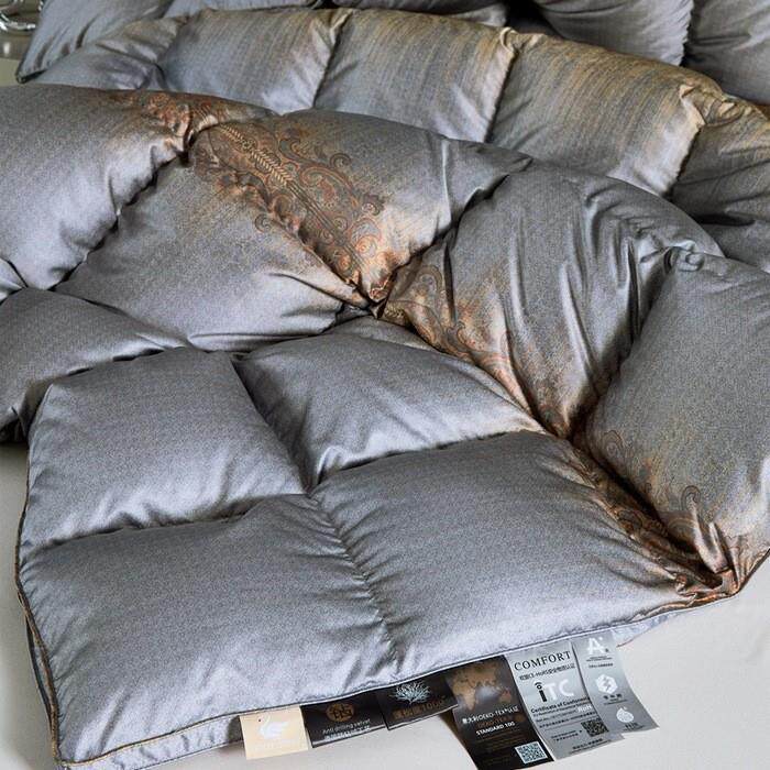 被立体充绒自羽绒被被壳静音钻防绒鹅绒被半成品内胆芯面料套半成