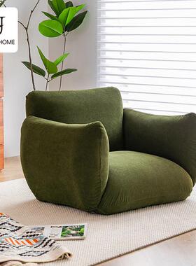 叠式懒人OUX豆腐沙块发飘窗靠垫卧折室网红日坐垫一体休闲椅