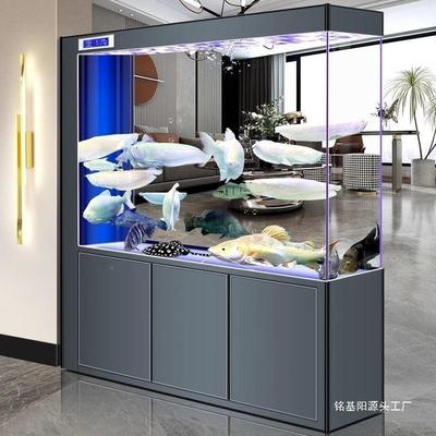 一屏风新款家鱼客厅大缸型底滤落地玻璃生态超白隔断10060465用过