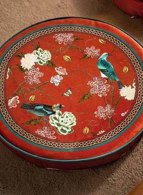 红色喜庆厅阳台飘窗蒲团坐用垫拜AL102181垫跪客垫家打座禅绣修垫