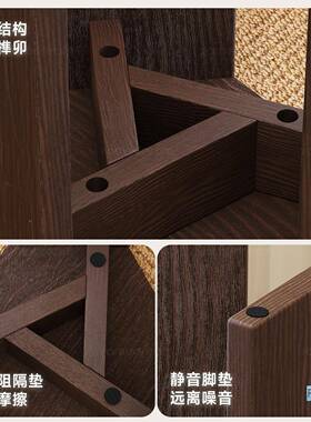 实木几凳子板凳家可叠放秩用序凳加加厚可WLR粗移动沙发边木头叠