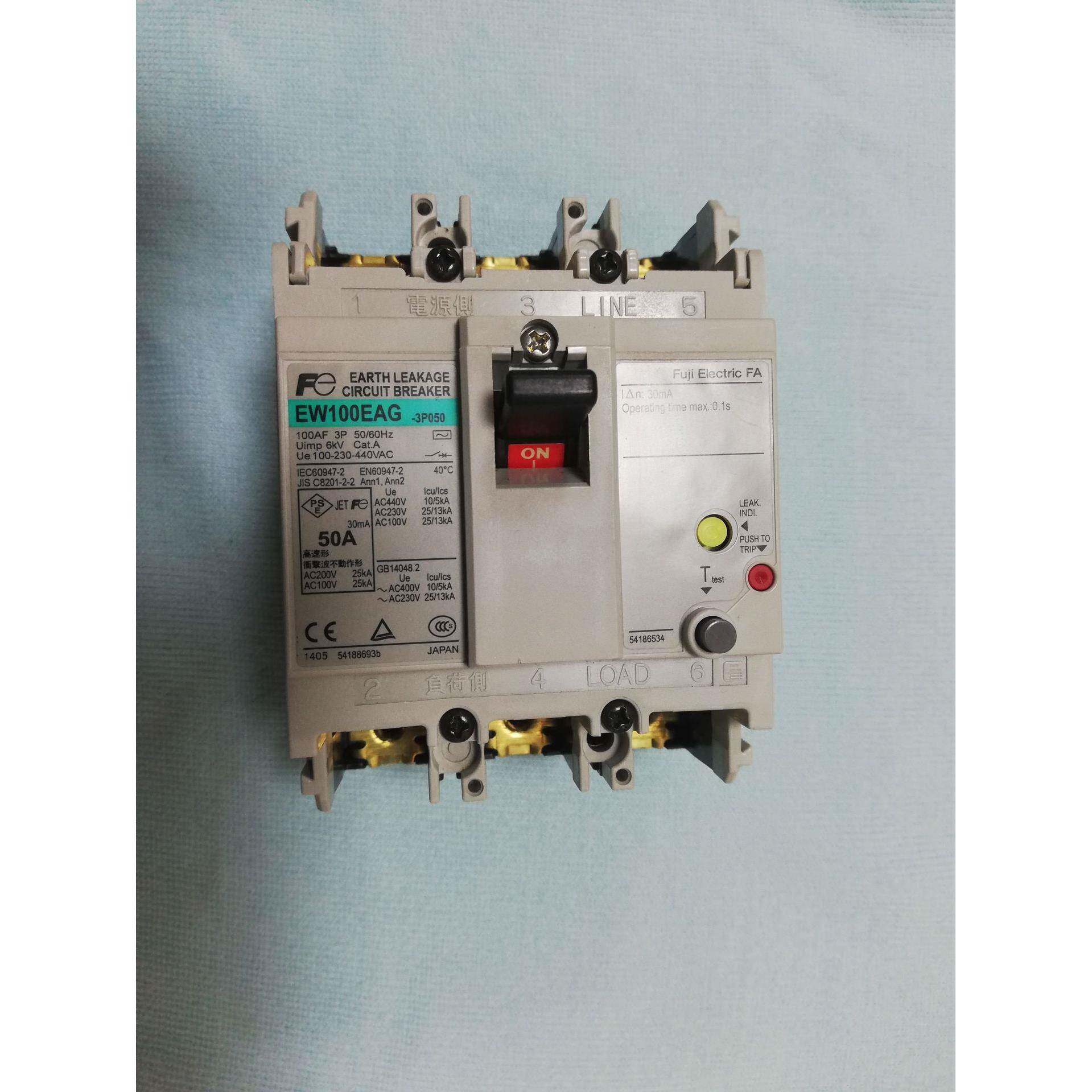 富士电断路器EW100EAG3P60A50A3IKM0a100漏ma50m0ma原装漏电