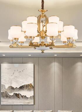 新中吊全铜式客厅灯酒店别墅复式楼中灯空厅餐大厅80469卧室楼梯